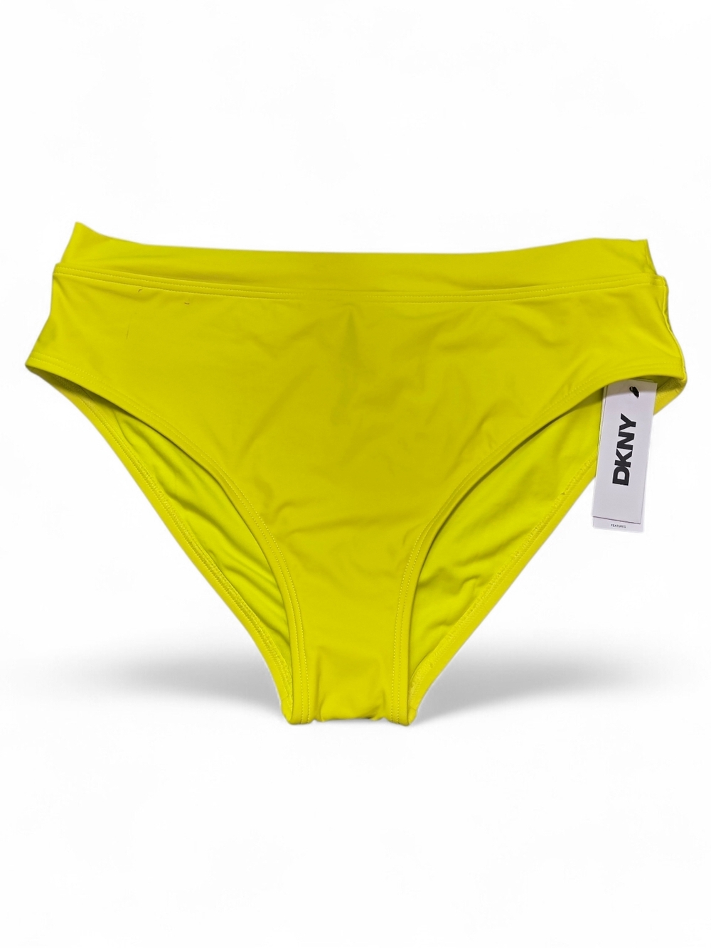 NWT DKNY Yellow Bikini Bottom Size L High Rise Swim Bottom SUMMER SALE!